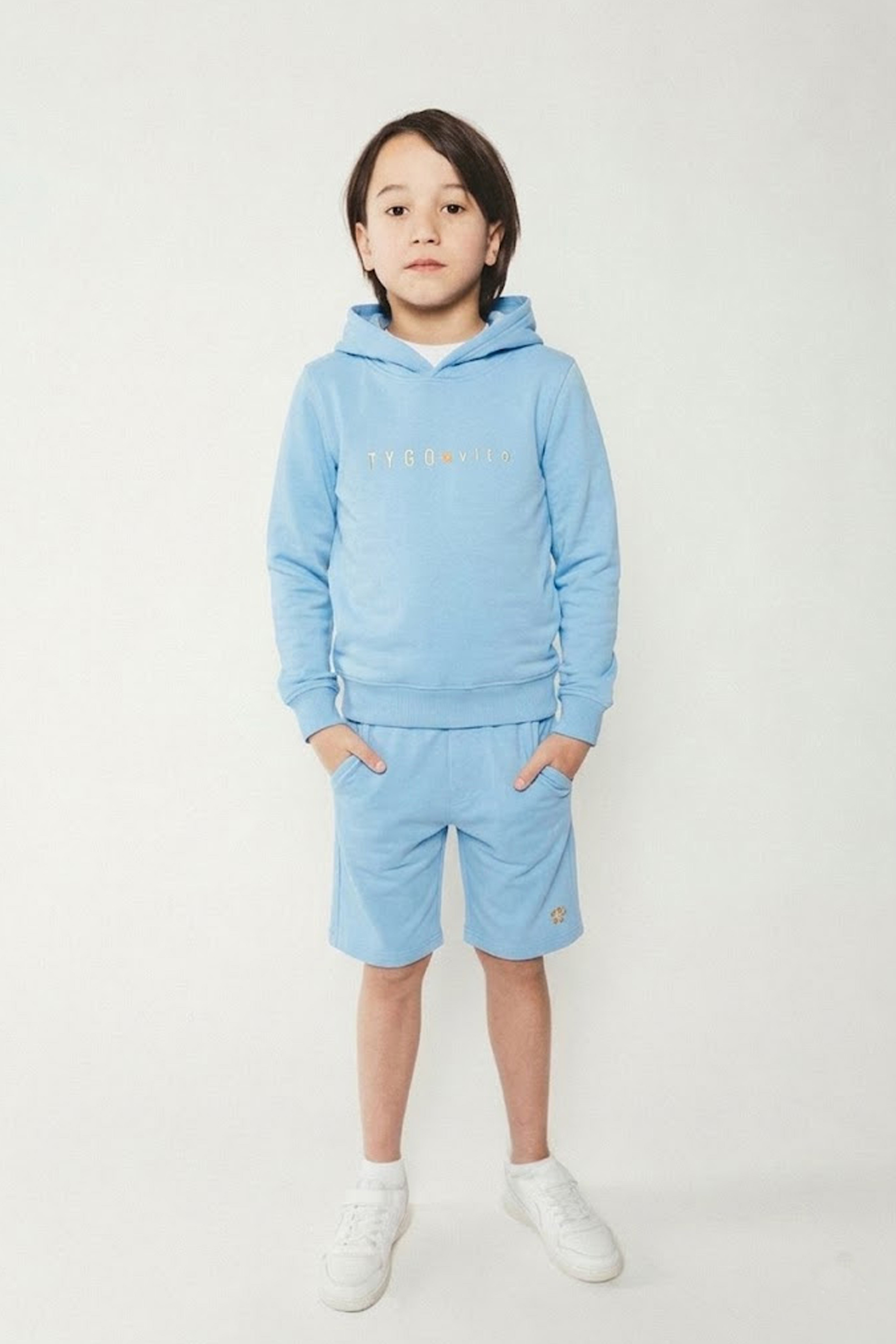 TYGO & vito, BOR Sweatshorts Licht Blauw