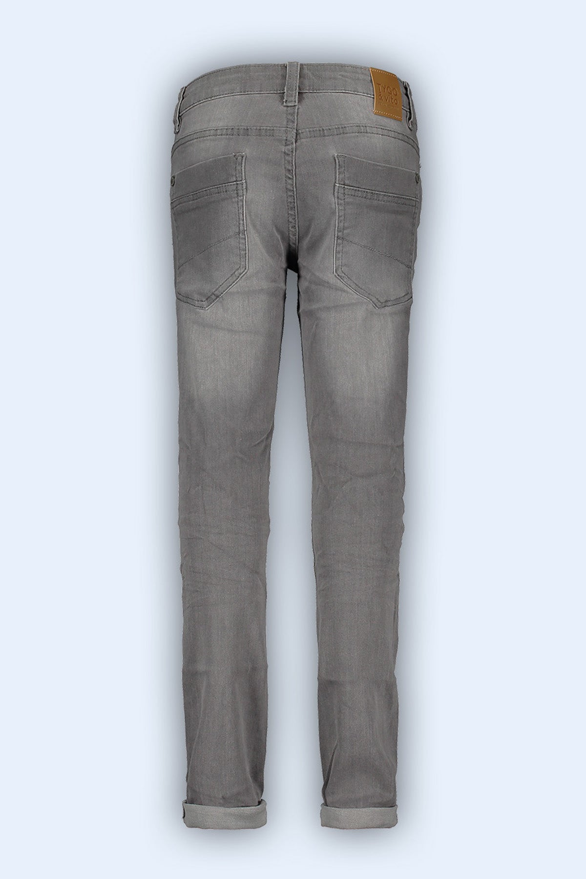 Skinny fit jeans light gray denim