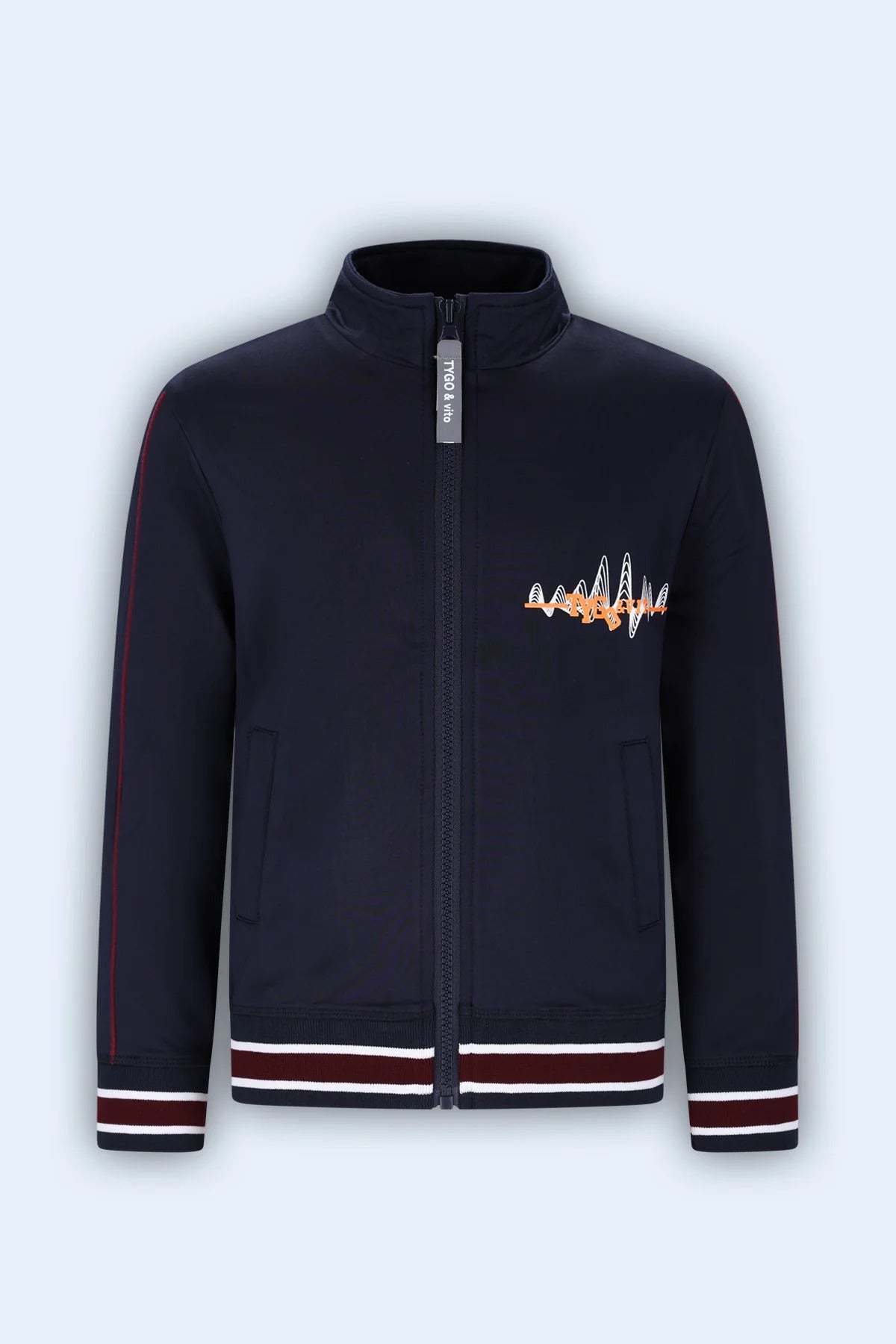 Joggingpak Donker Blauw - Donker Rood